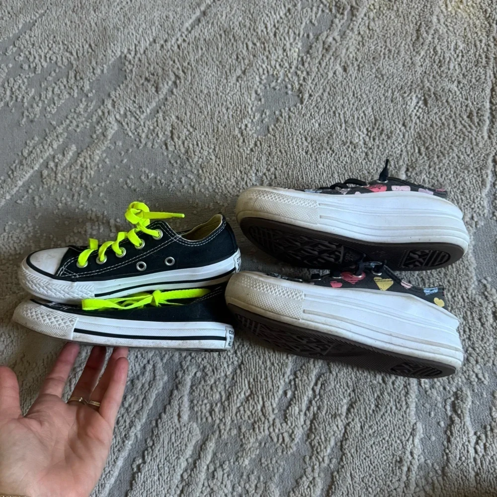 Converse Chuck Taylor Always On Hearts platform sneaker and black sneakers 11 - Picture 9 of 11